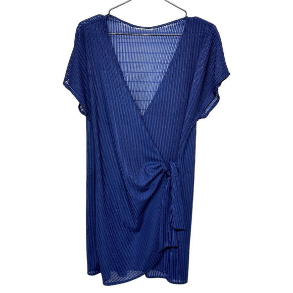 420 - BATHING SUIT COVER UP NAVY BLUE - Picture 14 of 16